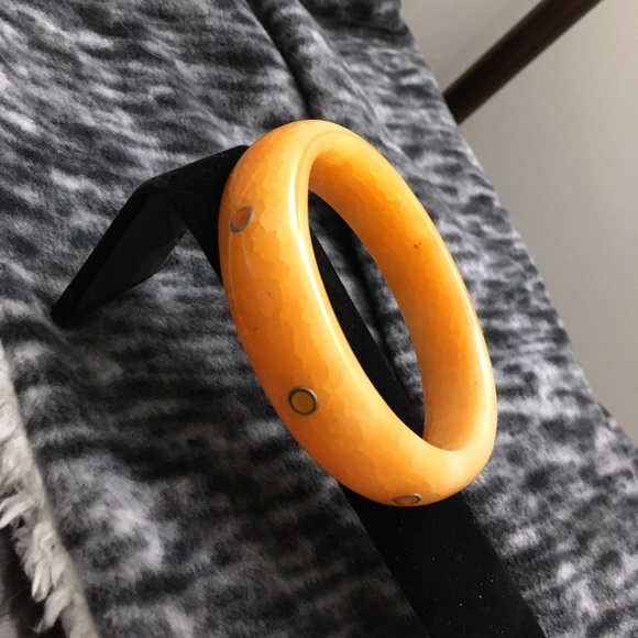 Orange Chalcedony Natural Gem Stone Bangle - Picture 4 of 11